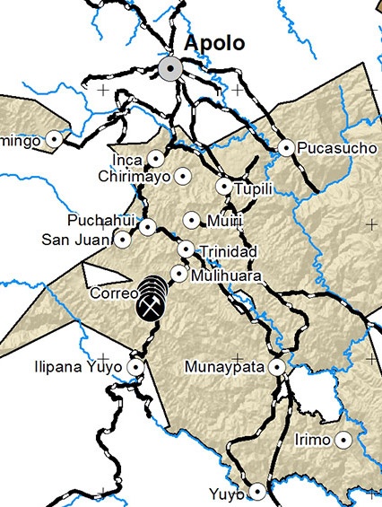 Mapa Minería Pueblo LECO de Apolo