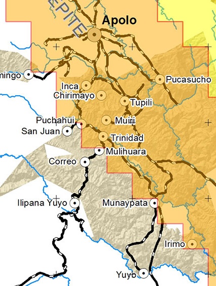 Mapa Concesiones Petroleras Pueblo LECO de Apolo