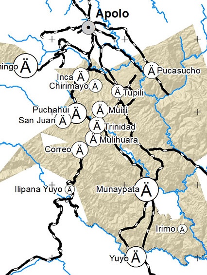 Mapa Cría de Chanchos Pueblo LECO de Apolo