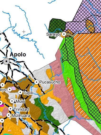 Mapa Zonificación PNANMI Madidi Pueblo LECO de Apolo