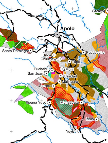 Mapa Zonificación TCO Pueblo LECO de Apolo